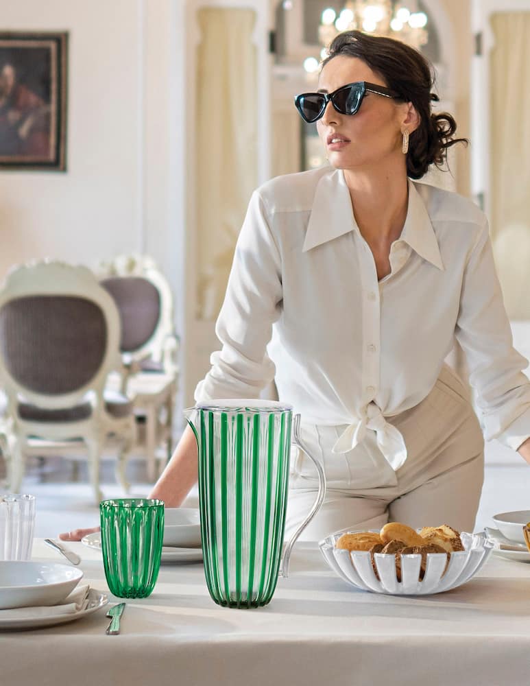 rinascente Guzzini Dolcevita Pitcher With Lid - Green