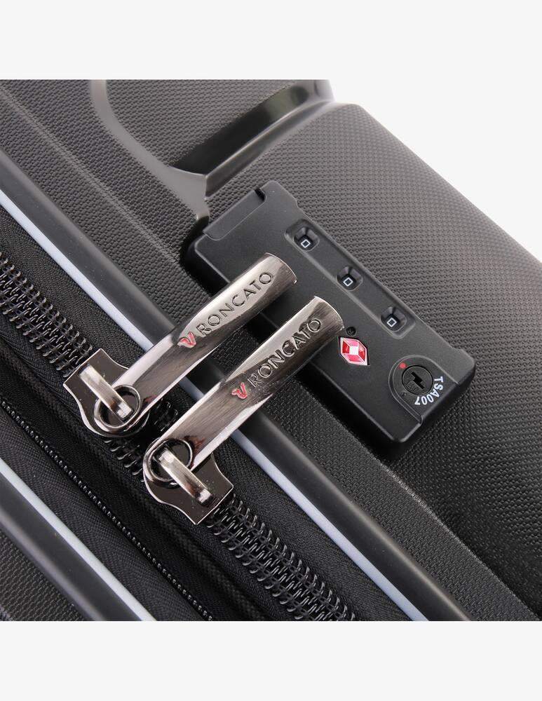 rinascente Roncato Speed Cabin Check In Luggage 55X40X20/23 Cm Exp - Black