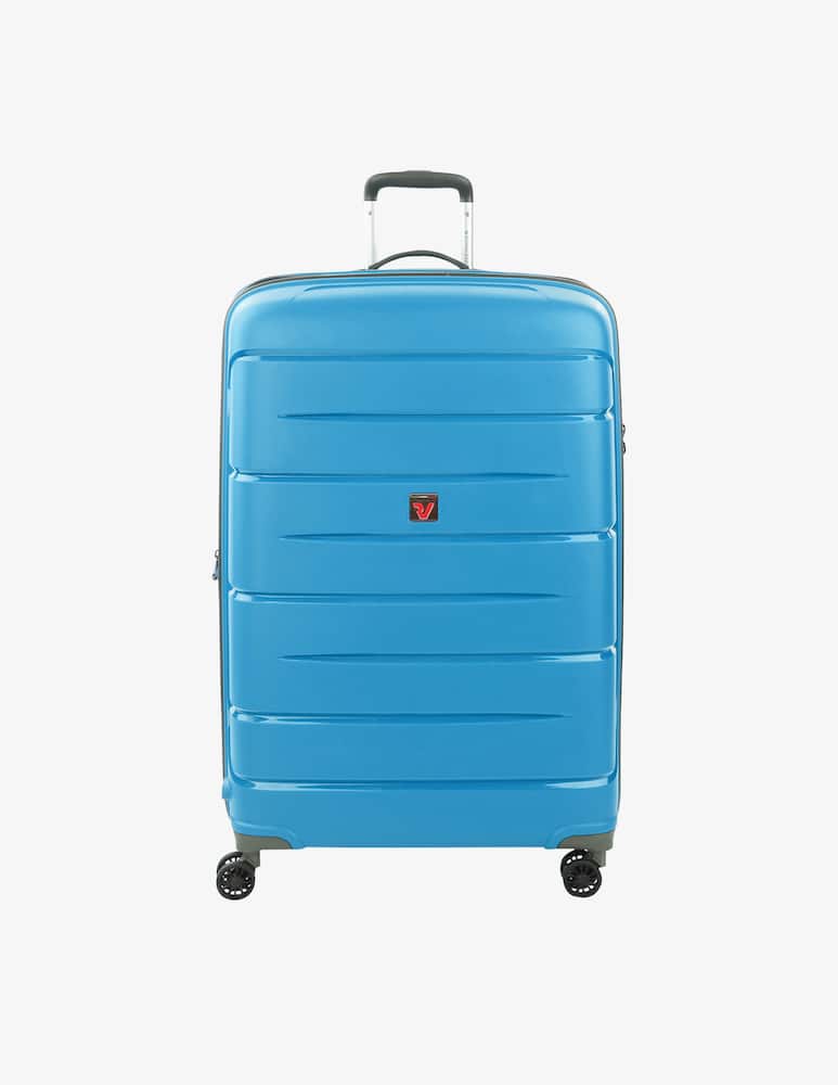 rinascente Roncato Flight Dlx Large Check In Luggage 79 Cm Expandable - Light blue