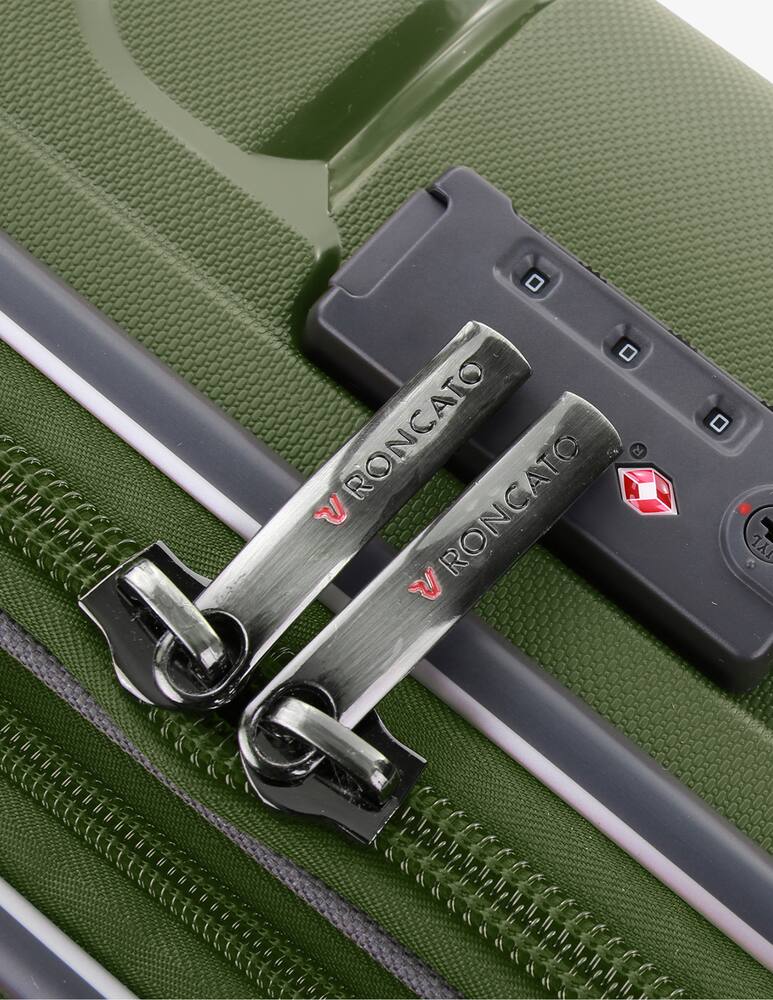 rinascente Roncato Flight Dlx Medium Check In Luggage 71 Cm Expandable - Green