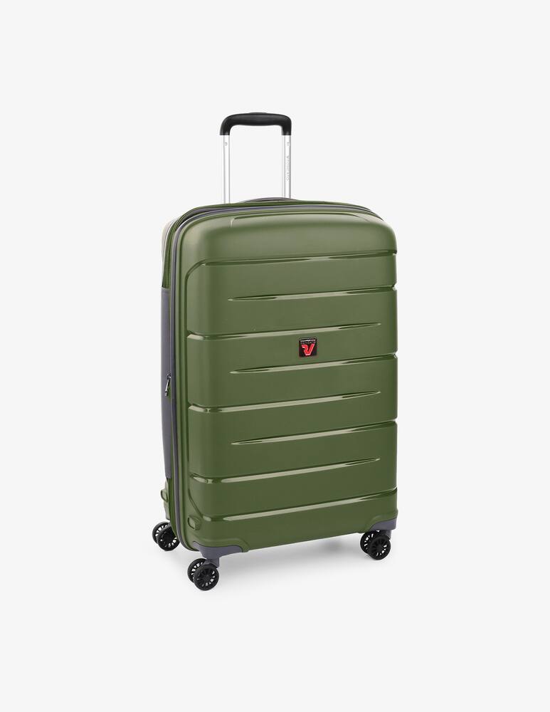 rinascente Roncato Flight Dlx Medium Check In Luggage 71 Cm Expandable - Green