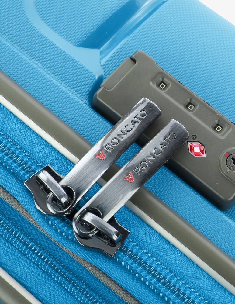 rinascente Roncato Flight Dlx Trolley Bagaglio A Mano 55X40X20/23 Cm Esp - Azzurro