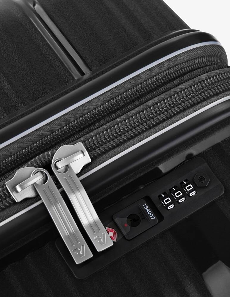 rinascente Roncato R-Lite  Large Trolley Expandable Black - Black