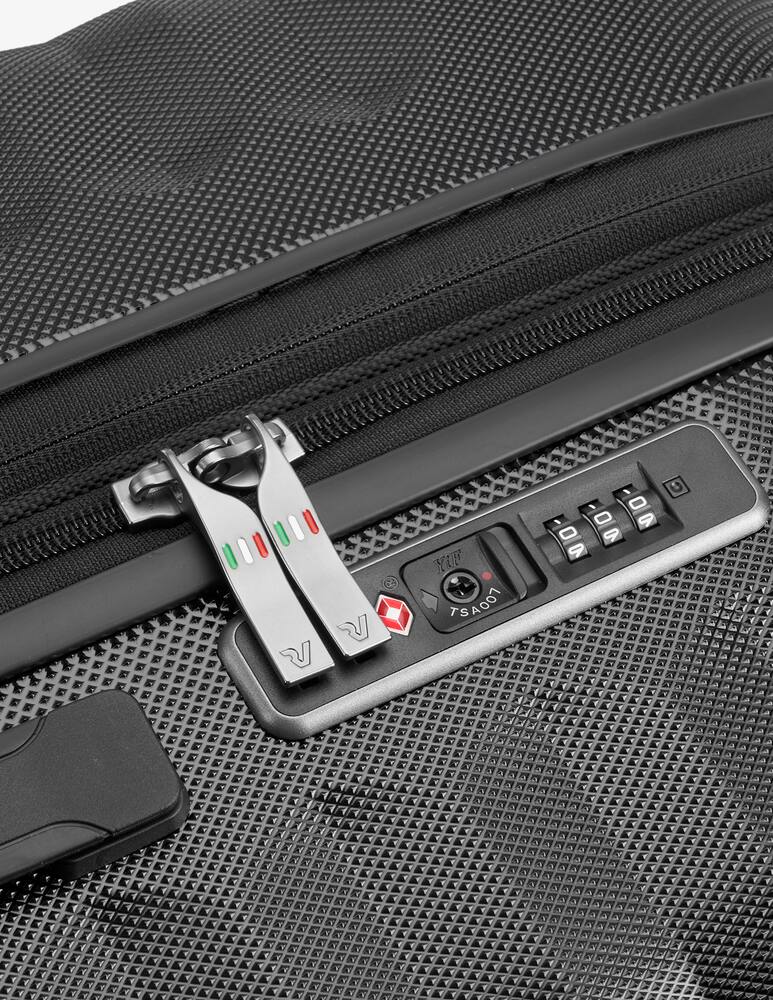 rinascente Roncato Uno Premium 3.0 Trolley Grande 80 Cm Espandibile - Nero/Nero