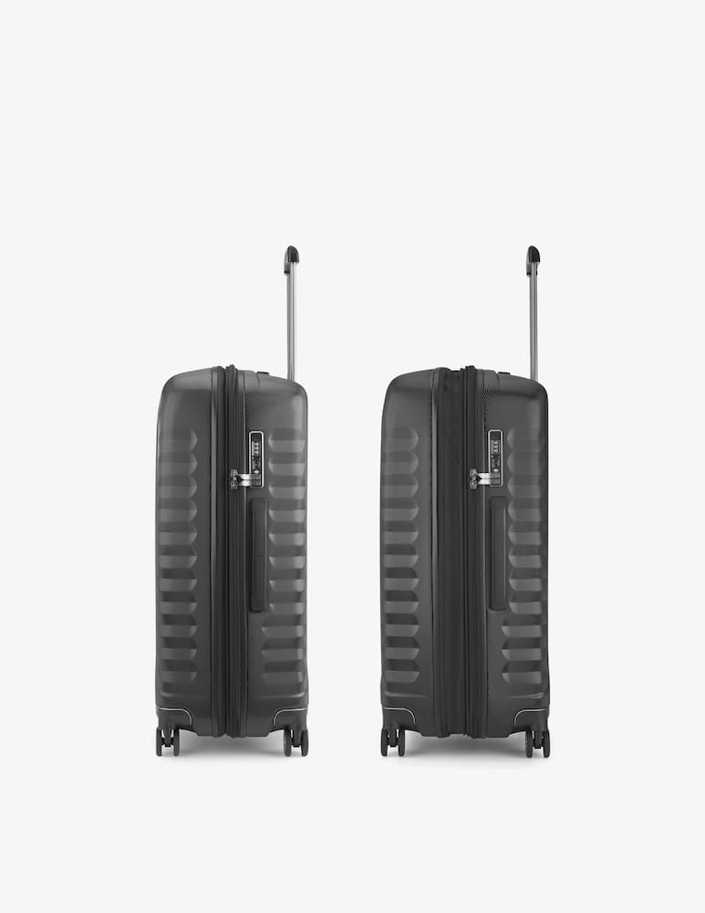 rinascente Roncato Uno Premium 3.0 Medium Spinner 75Cm Expandable - Black/Black