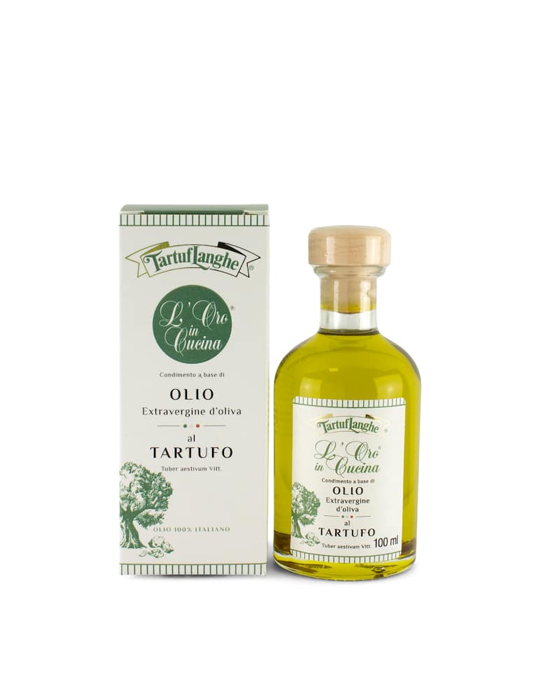 Tartuflanghe L'oro in cucina olio extra vergine di oliva al tartufo 100ml - immagine 1 Tartuflanghe L'oro in cucina olio extra vergine di oliva al tartufo 100ml - immagine 1