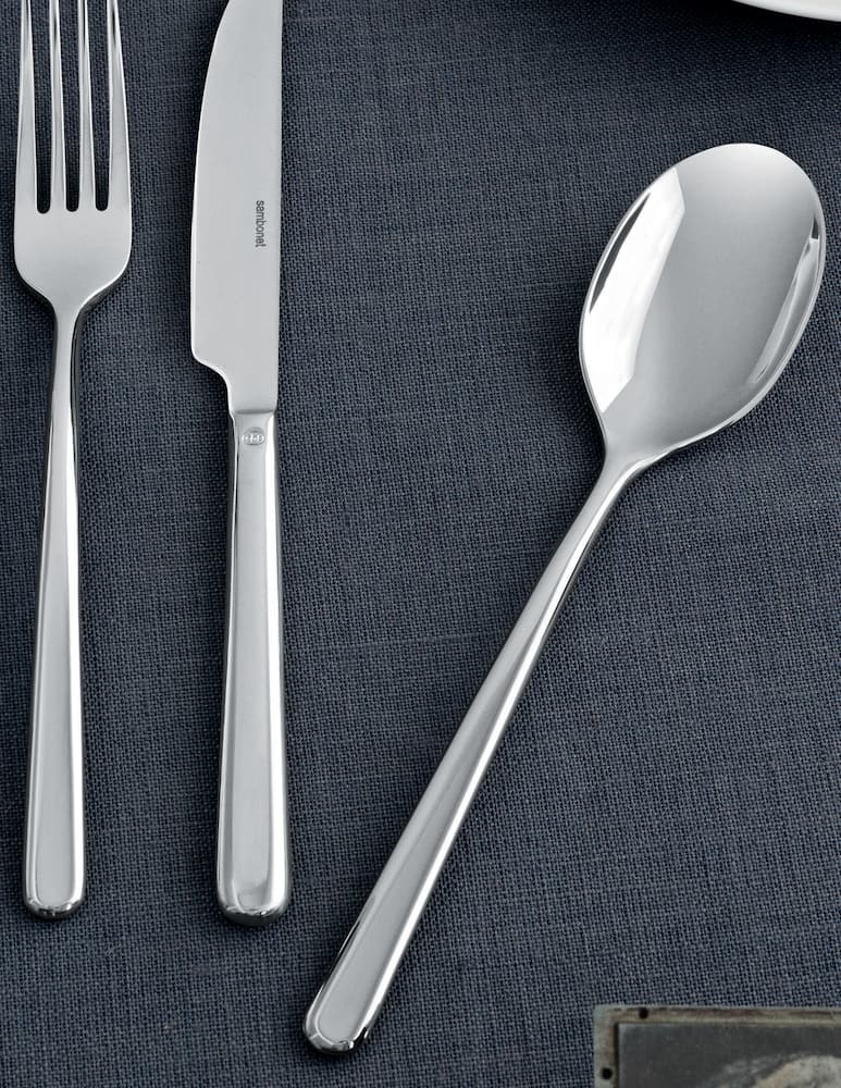 Sambonet Cake set 6 forks and Server Linear - Stainless steel - picture 2 Sambonet Cake set 6 forks and Server Linear - Stainless steel - picture 2