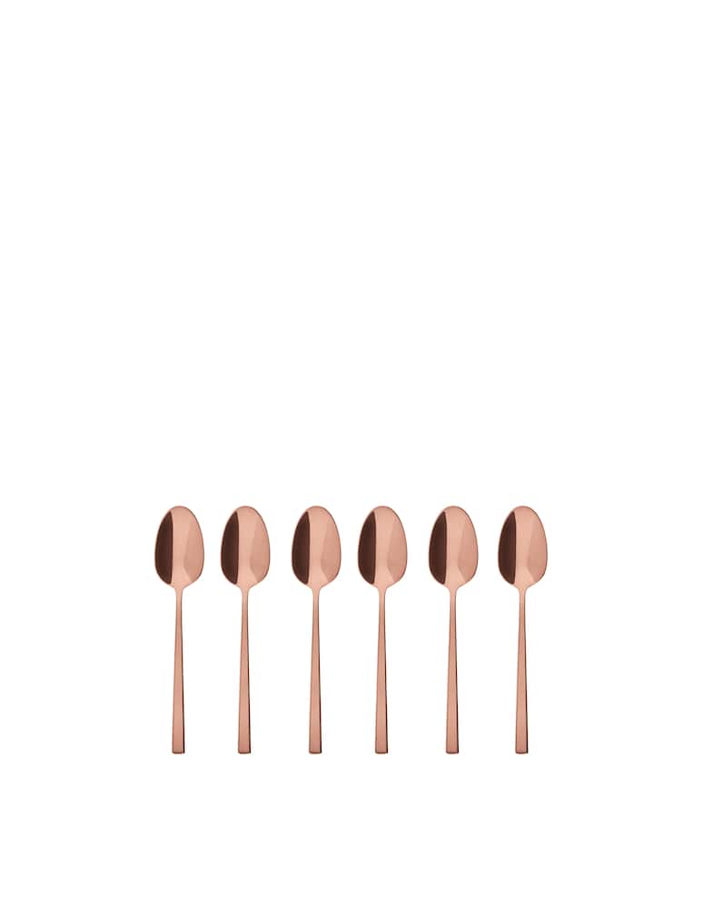 Sambonet Gift Box 6 Teaspoons Moka Rock Pvd Copper - picture 1 Sambonet Gift Box 6 Teaspoons Moka Rock Pvd Copper - picture 1