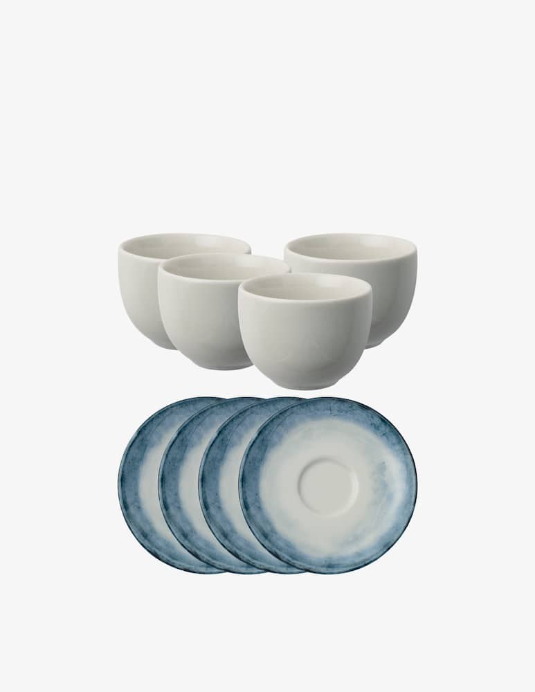 rinascente Arthur Krupp Set Caffè 4 Pz Tazzine Caffè Con Piattini