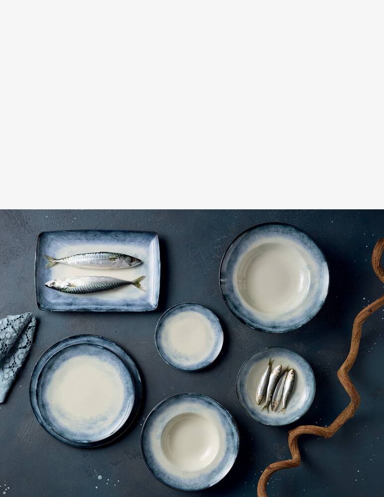 rinascente Arthur Krupp Shade Sea  Set 4 Piatti Pizza Cm 32 - Blu