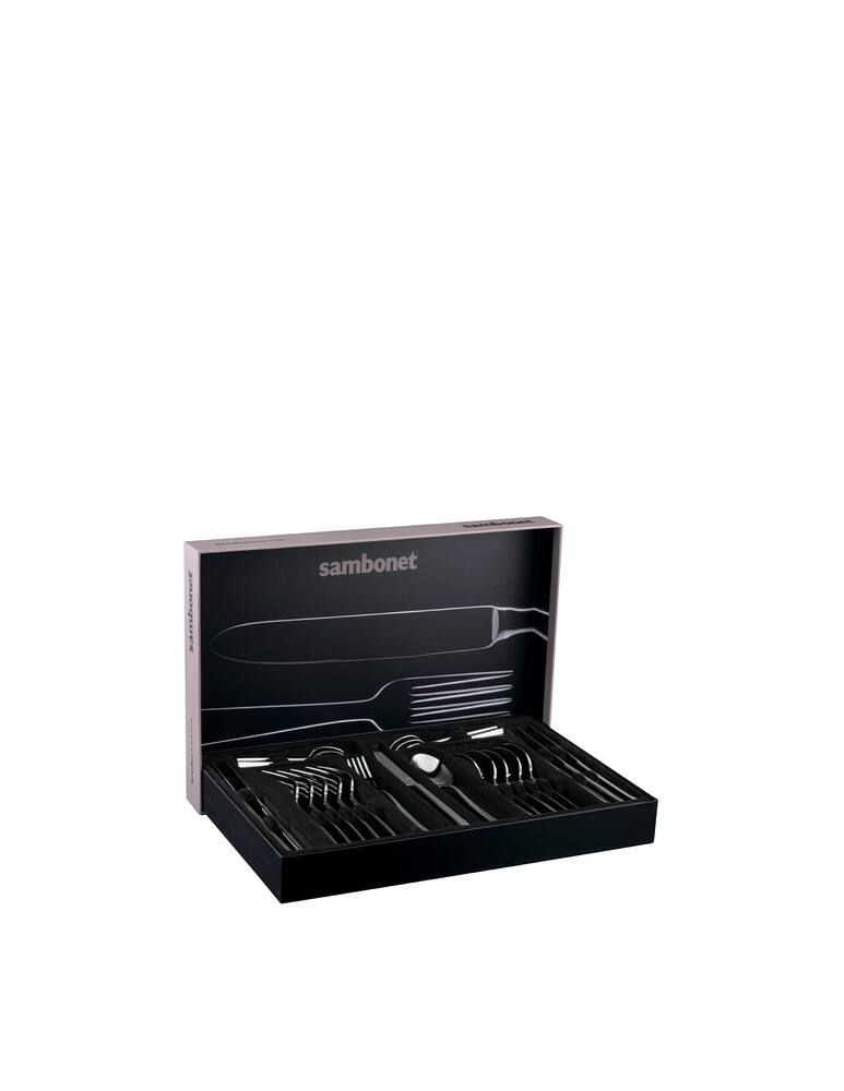 rinascente Sambonet Set 24 Pz Manico Orfèvre Contour - Acciaio Inox