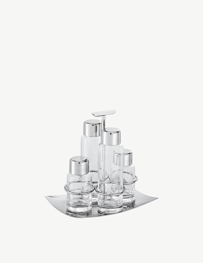 Sambonet Menage 4 Pz Con Cristalli - Acciaio Inox - immagine 1 Sambonet Menage 4 Pz Con Cristalli - Acciaio Inox - immagine 1