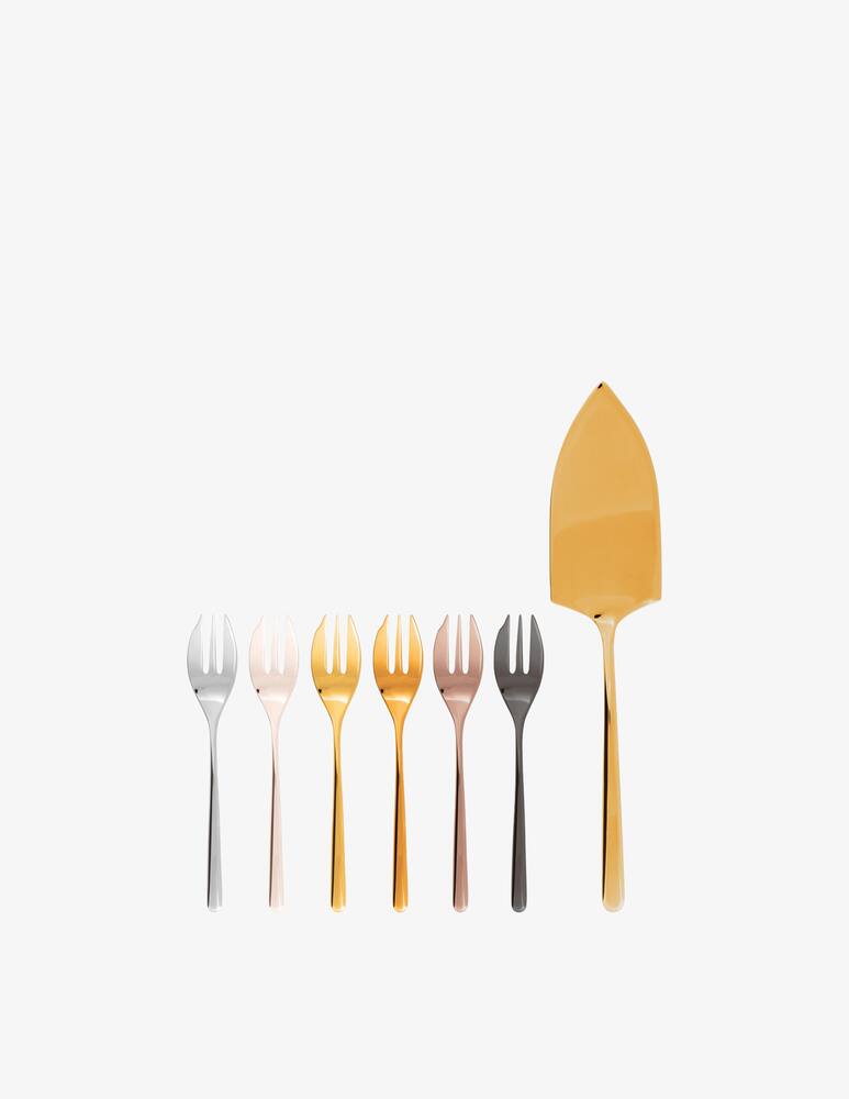 Sambonet Dessert forks and cake server set - picture 1 Sambonet Dessert forks and cake server set - picture 1