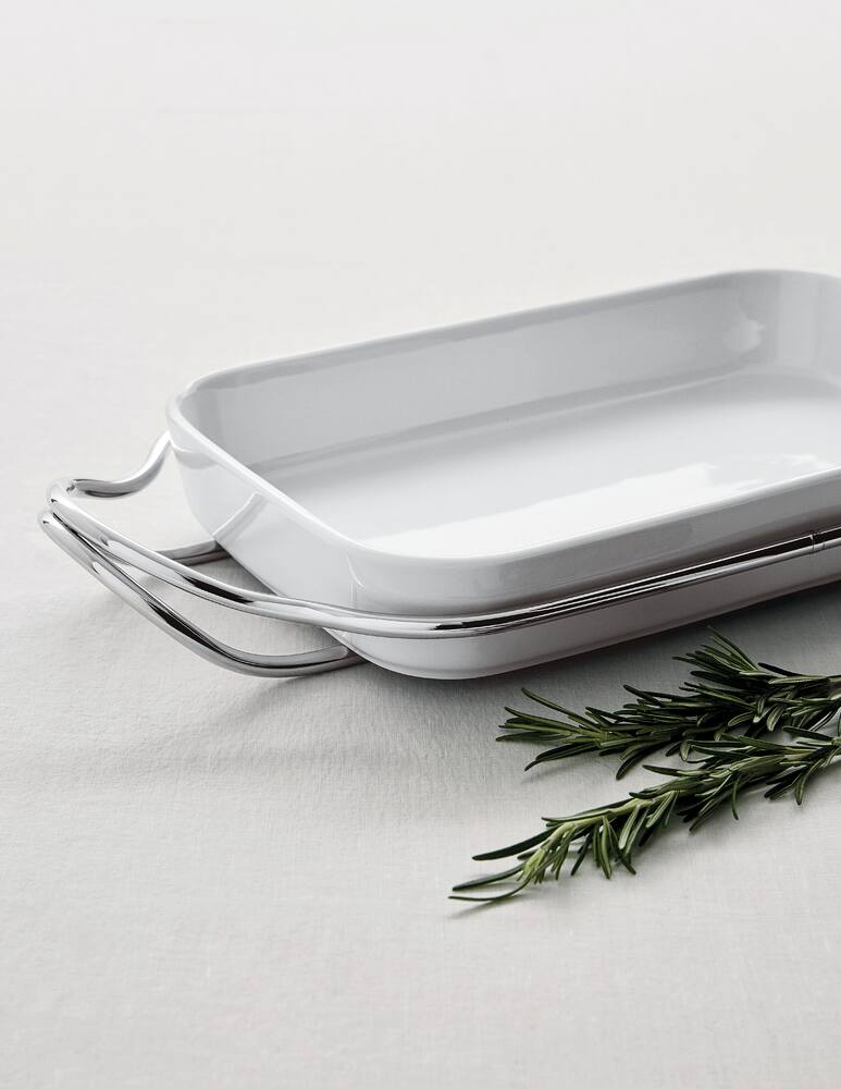 rinascente Sambonet Supporto C/Pirofila Rettan Cm 35X22 - Acciaio Inox