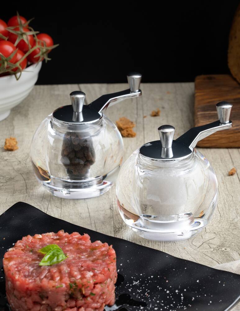 rinascente Bisetti Acrylic Pepper Mill "Pesaro-Urbino" 9 Cm With Handlesalt