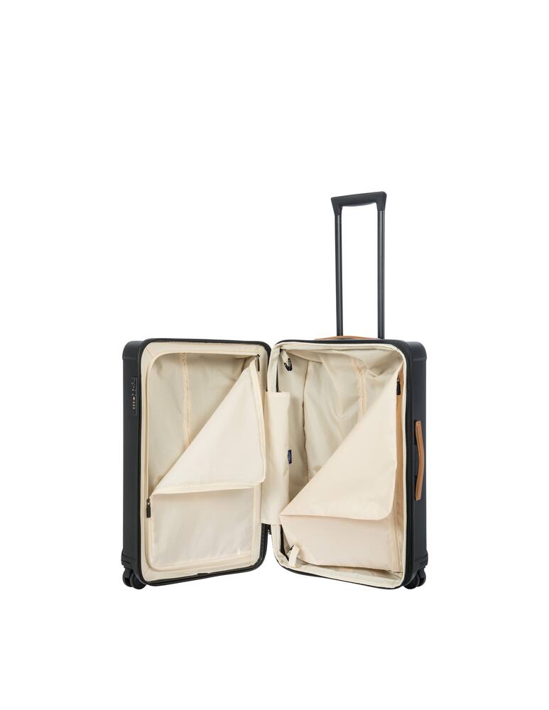 rinascente Bric's Capri Medium Check In Luggage Expandable - Black