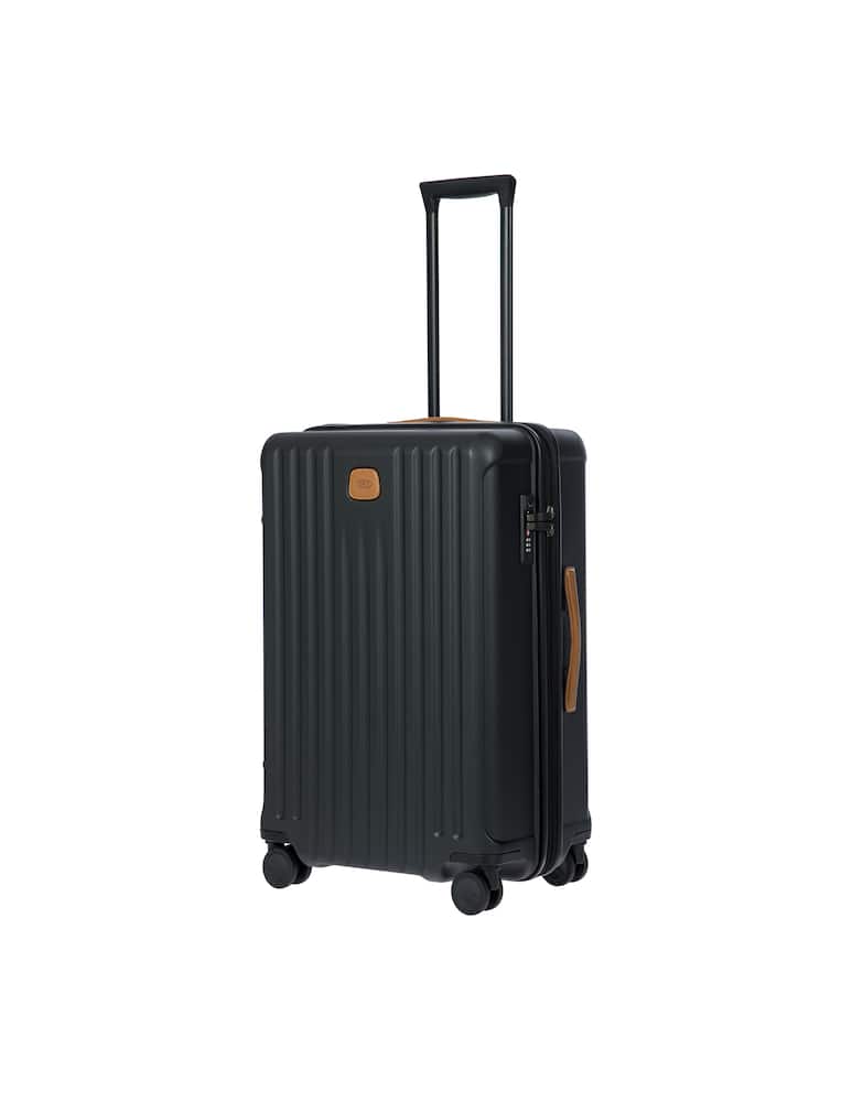 rinascente Bric's Capri Medium Check In Luggage Expandable - Black