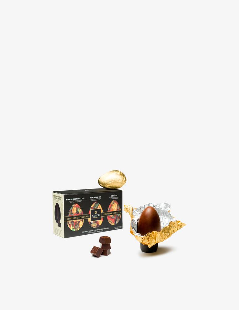 rinascente Amedei Dark Chocolate Selection: 3 Dark Chocolate Eggs 240g