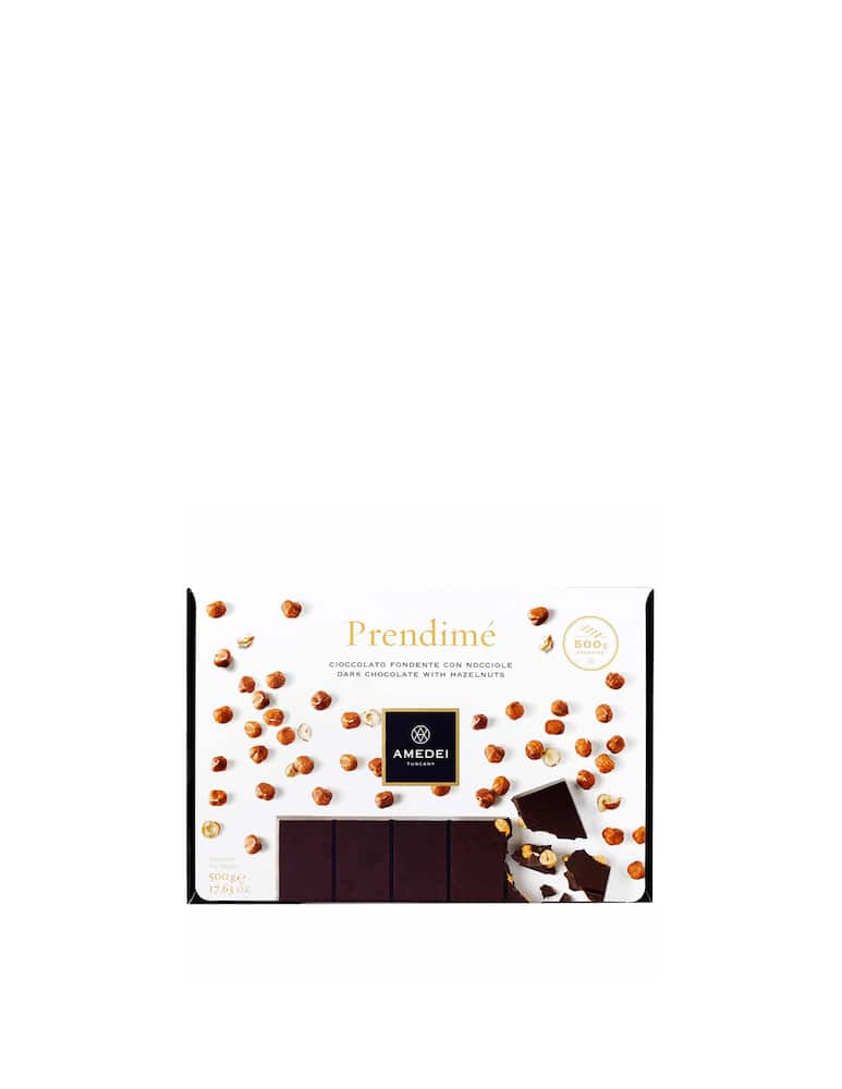 Amedei Blocco di cioccolato fondente con nocciole intere 500g - immagine 1 Amedei Blocco di cioccolato fondente con nocciole intere 500g - immagine 1