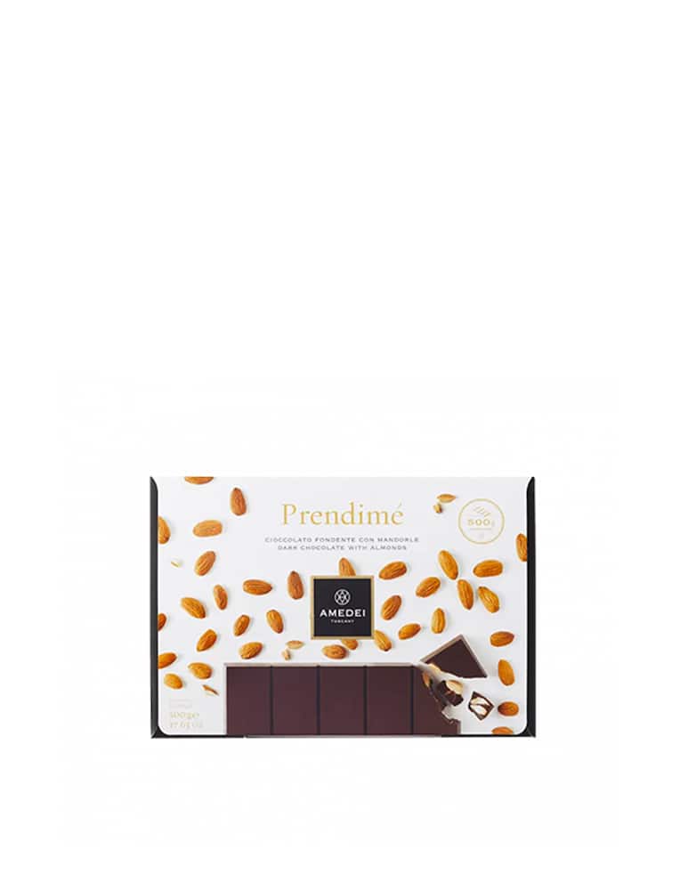 Amedei Blocco di cioccolato fondente con mandorle intere 500g - immagine 1 Amedei Blocco di cioccolato fondente con mandorle intere 500g - immagine 1