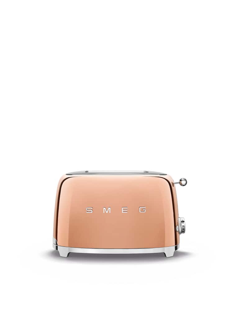 rinascente Smeg Toaster 50'S Style  Glossy Pink Gold 2X2