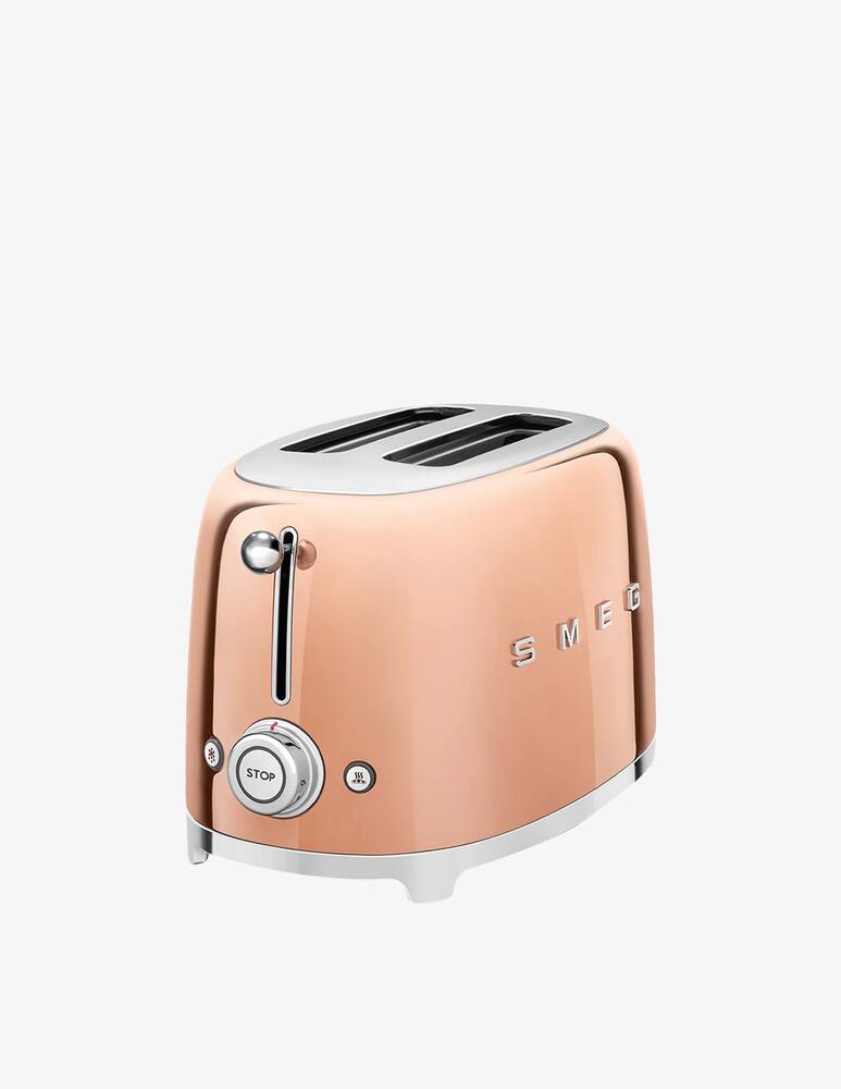 rinascente Smeg Toaster 50'S Style  Glossy Pink Gold 2X2