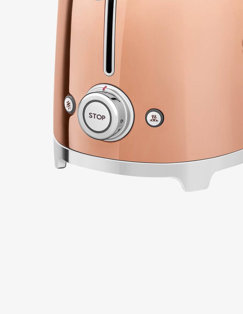 rinascente Smeg Toaster 50'S Style  Glossy Pink Gold 2X2