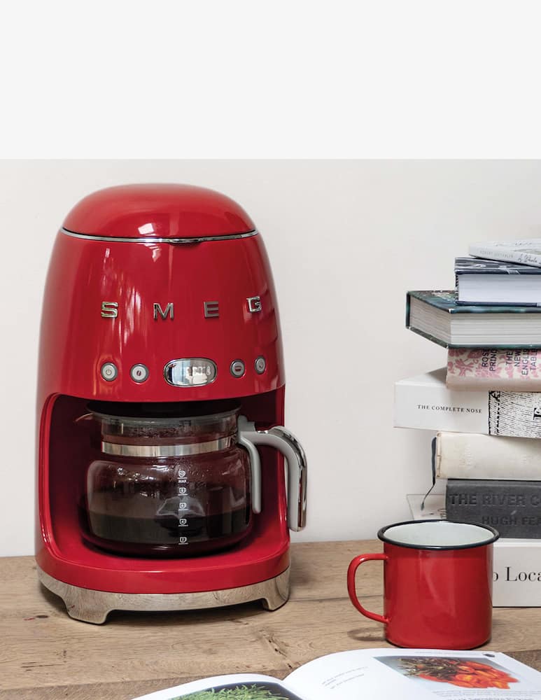 rinascente Smeg Drip Filter Coffee Machine   Red