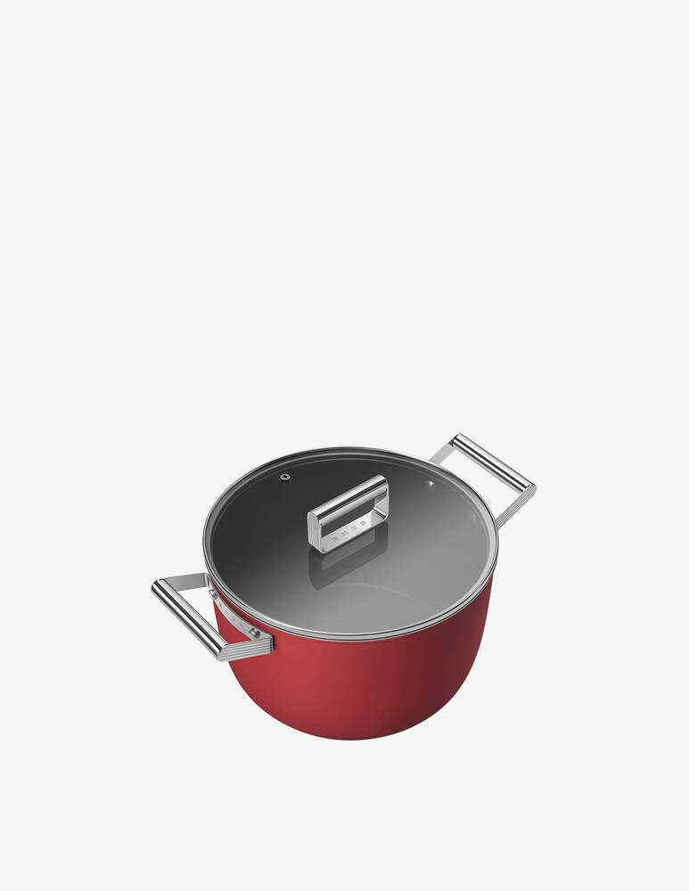 Smeg Casseruola antiaderente - Rosso OPACO - D26cm - immagine 2 Smeg Casseruola antiaderente - Rosso OPACO - D26cm - immagine 2