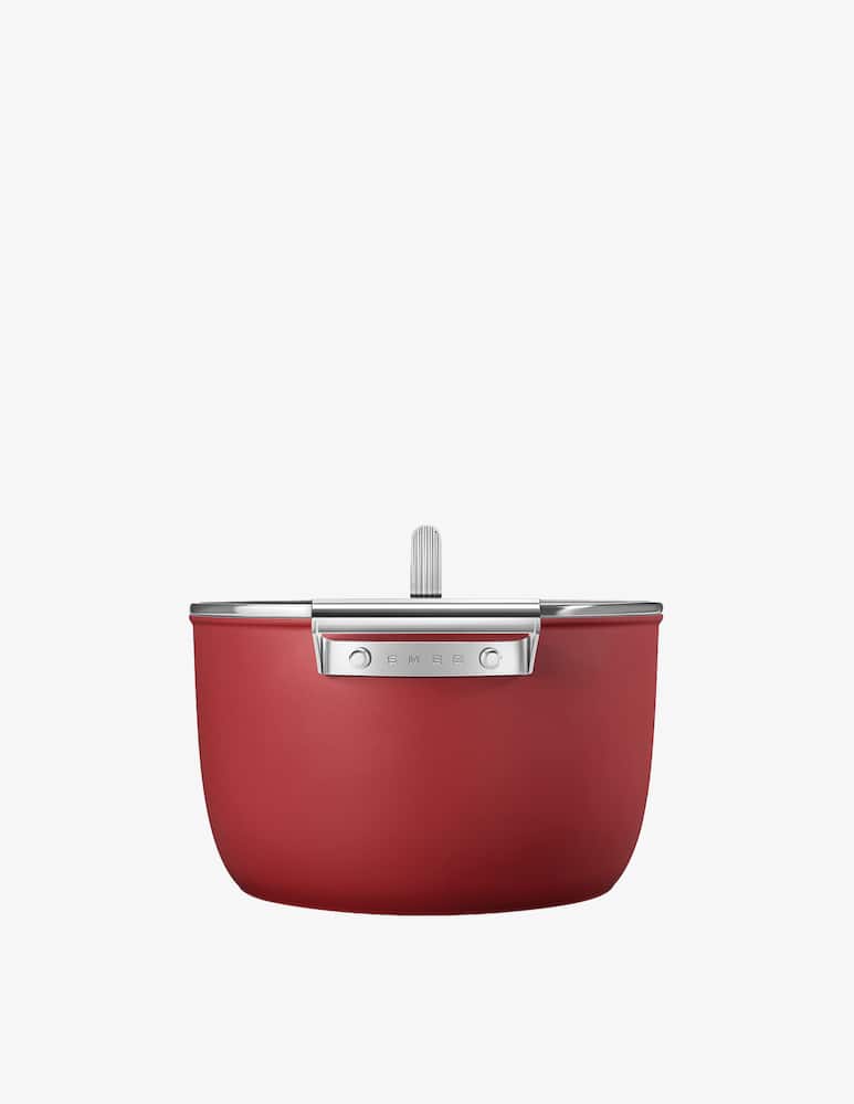 Smeg Casseruola antiaderente - Rosso OPACO - D26cm - immagine 3 Smeg Casseruola antiaderente - Rosso OPACO - D26cm - immagine 3