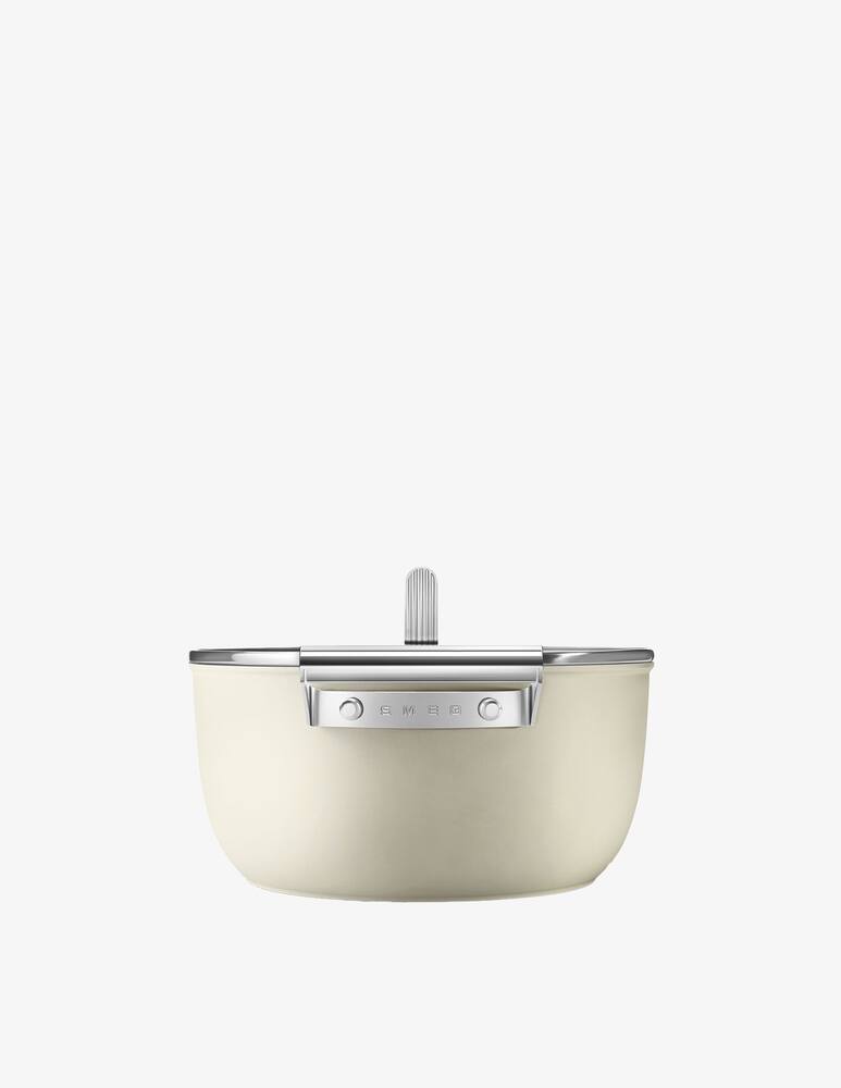 rinascente Smeg Casseruola 5antiaderente - Panna OPACO - D24cm