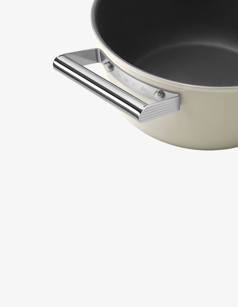 rinascente Smeg Casseruola 5antiaderente - Panna OPACO - D24cm
