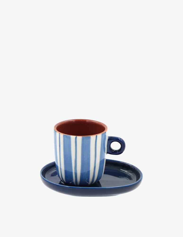 rinascente Rose&Tulipani Attimi Set 6 Coffee Cups w/s Stripes