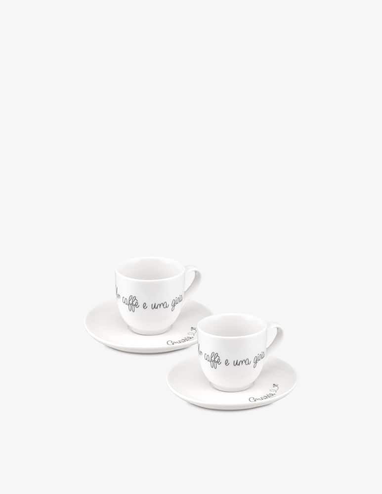 rinascente La Porcellana Bianca Gli Onesti Set 2 Tazze Caffe Con Piatto