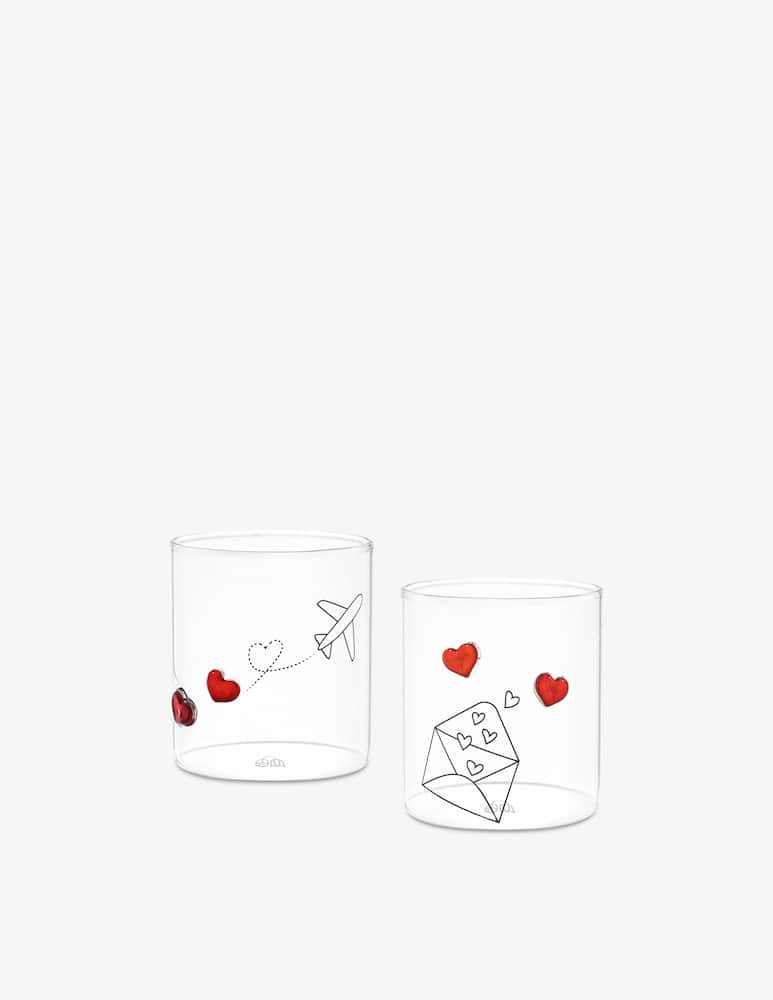 rinascente Rose&Tulipani Lieve Set 2 Bicchieri Amore