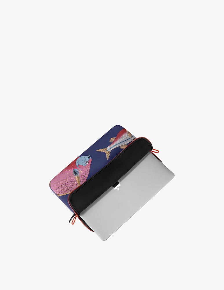 rinascente Tucano Sleeve Schizzo Pesci Custodia Mb 16" Blu