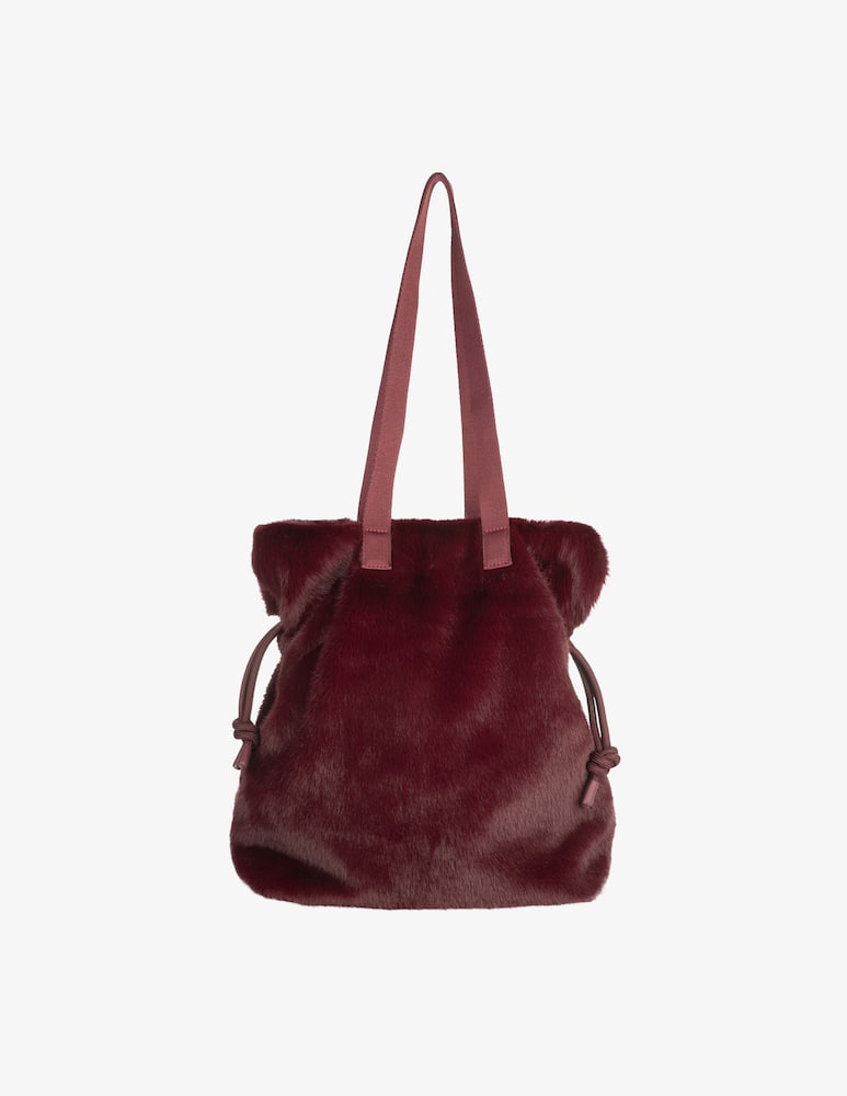 rinascente Tucano Nina fur shopper Large Bordeaux