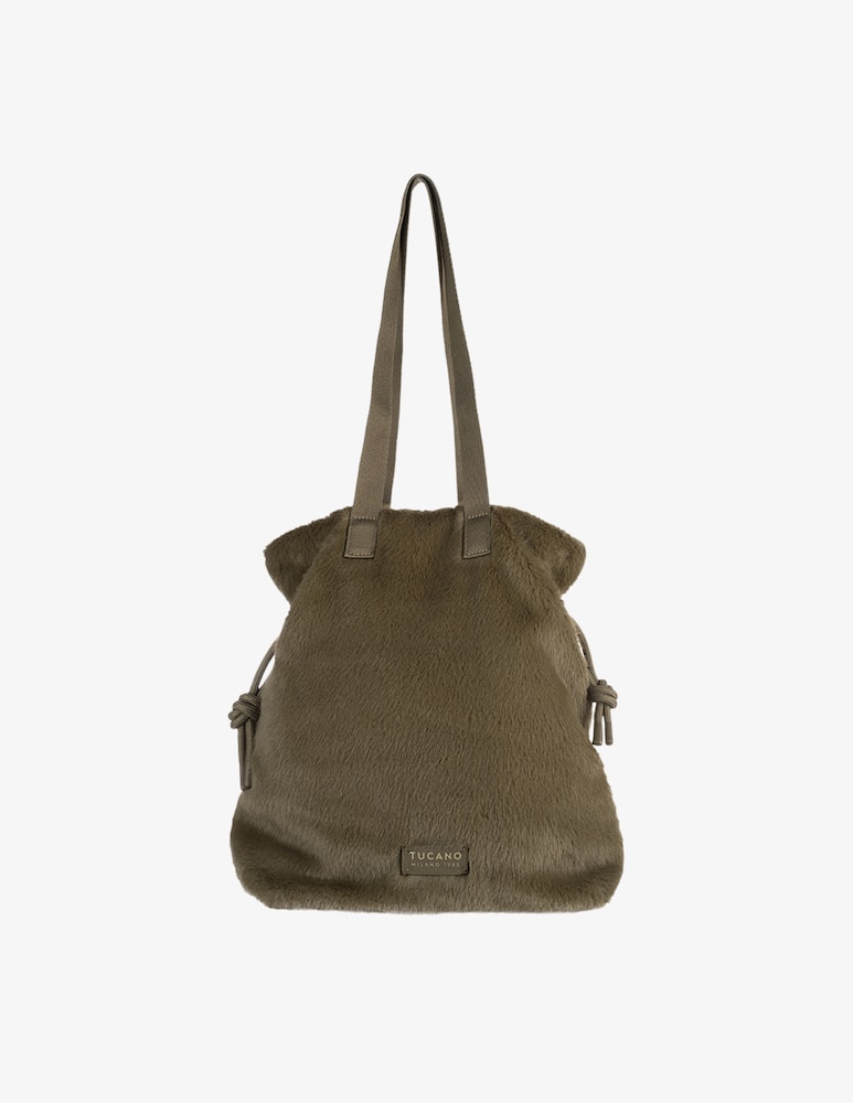 rinascente Tucano Nina fur shopper Large Verde
