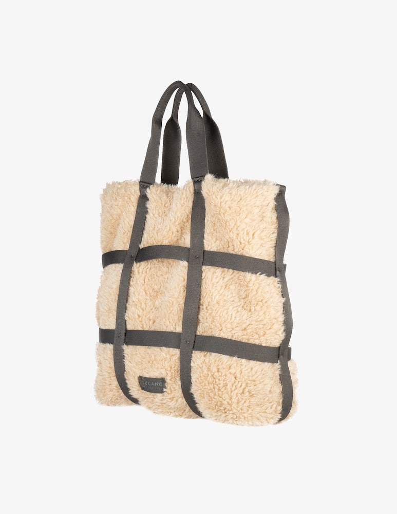 rinascente Tucano Cage Fur Shopper Bianco
