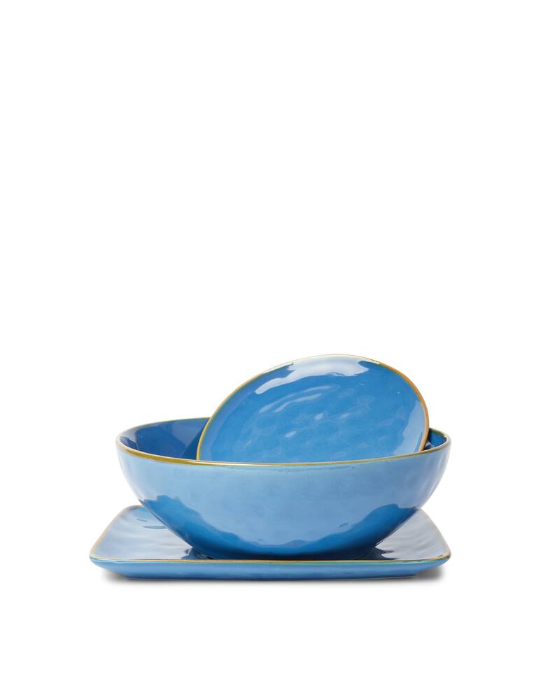 rinascente Rose&Tulipani Concerto Salad Plate - Blue