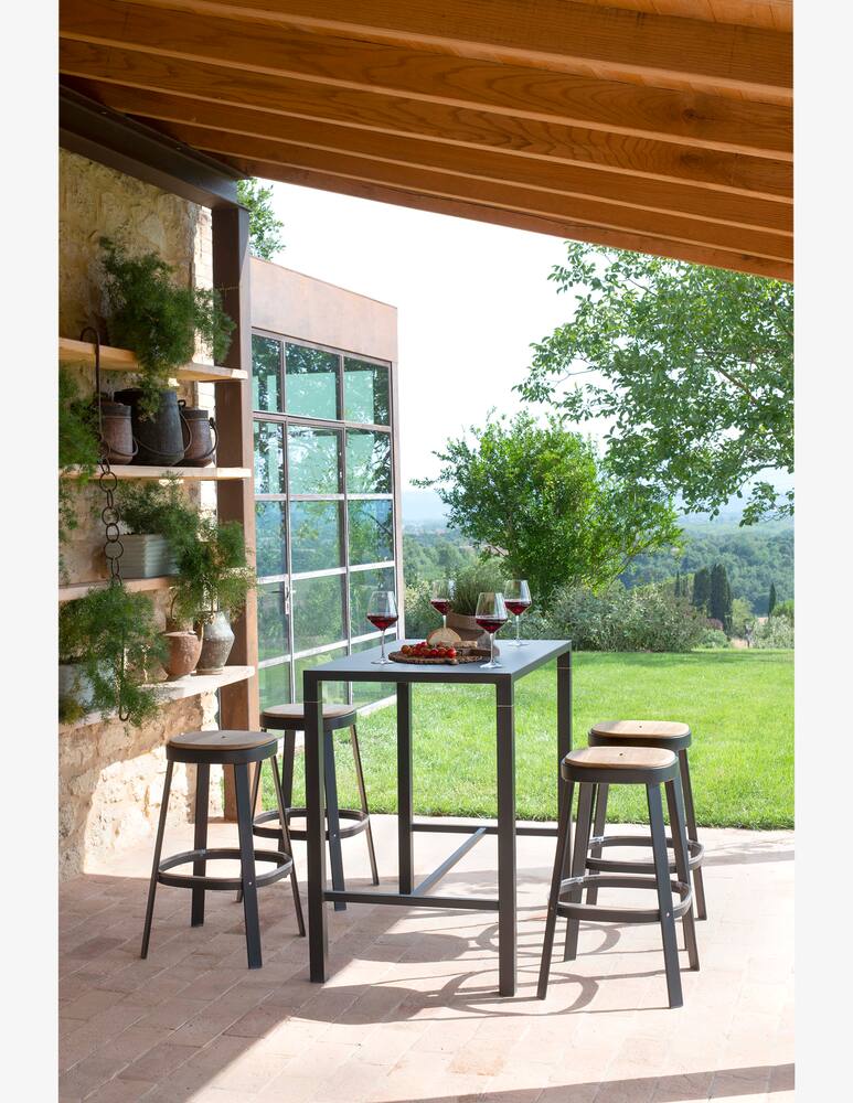 rinascente Emu Nova Tavolo Alto Rettangolare 4 Posti - Nero