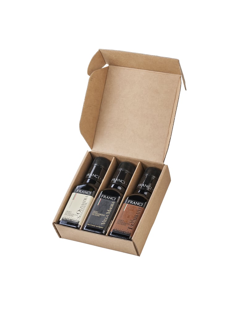 Franci Tasting box of 3 extra virgin olive oils 300ml - picture 1 Franci Tasting box of 3 extra virgin olive oils 300ml - picture 1