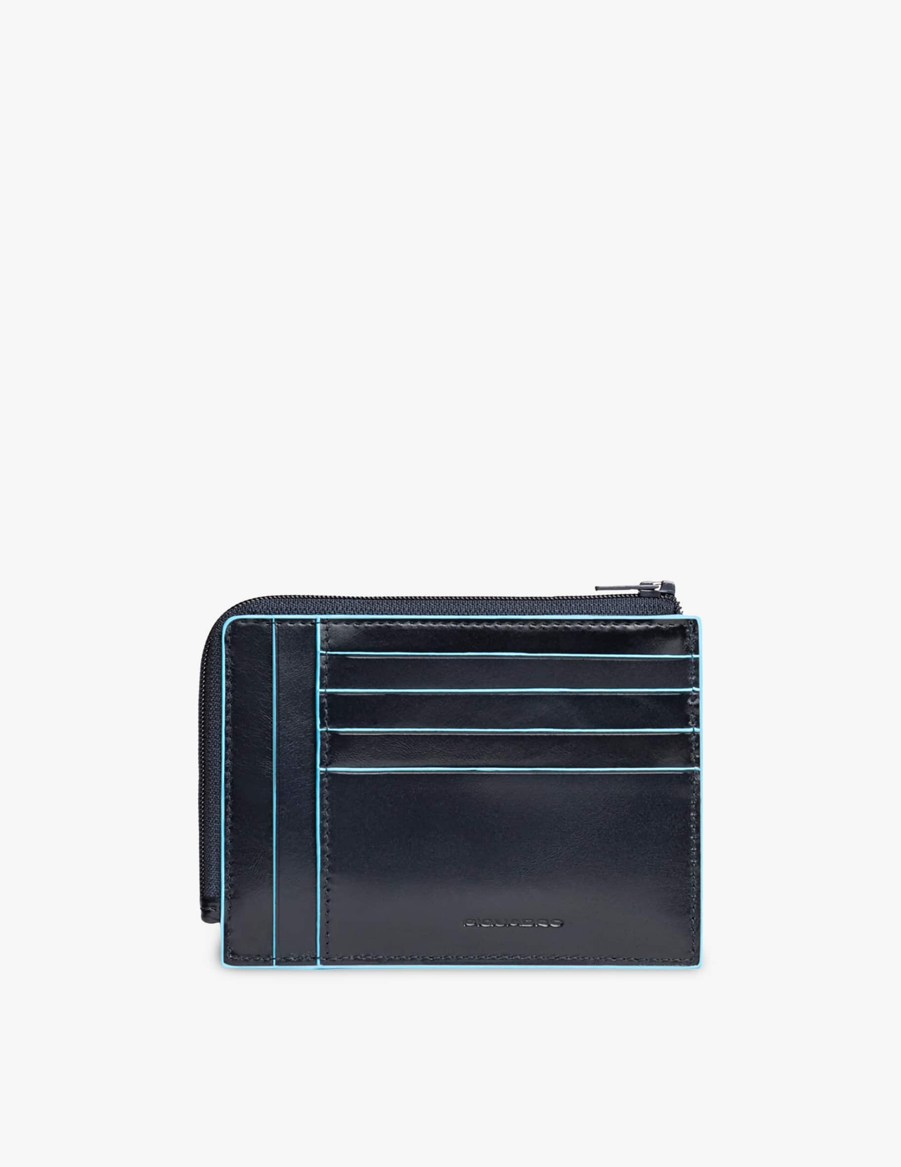 Piquadro Blu Blue Square Bustina Porta Monete, Documenti