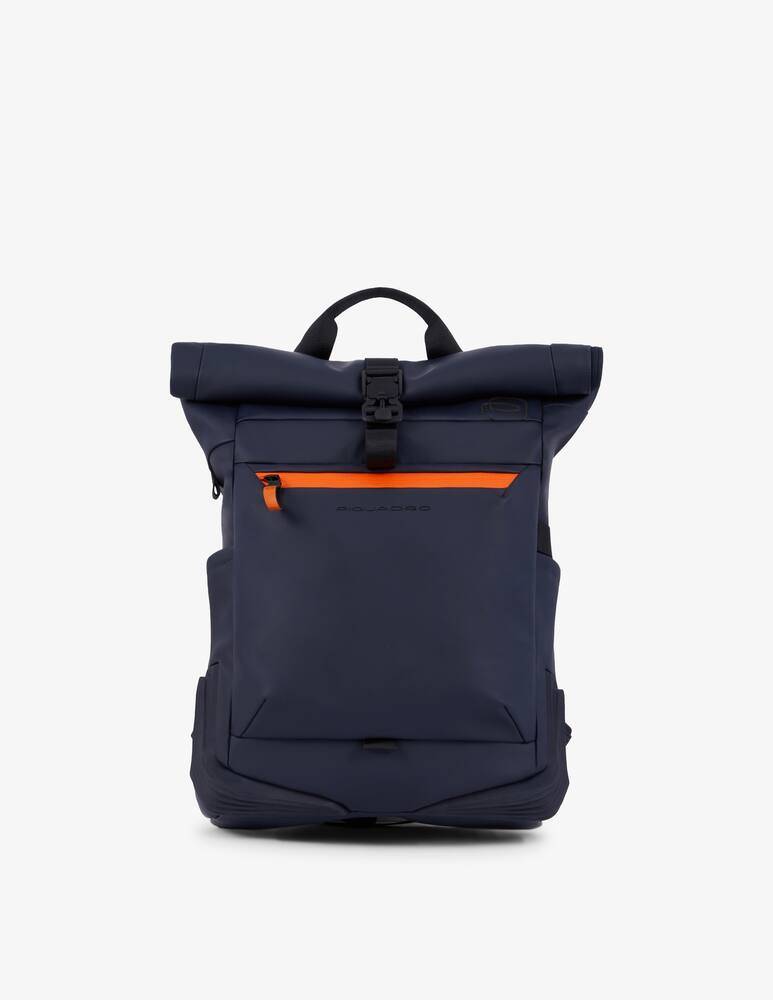 rinascente Piquadro Roll-Top Fabric Backpack
