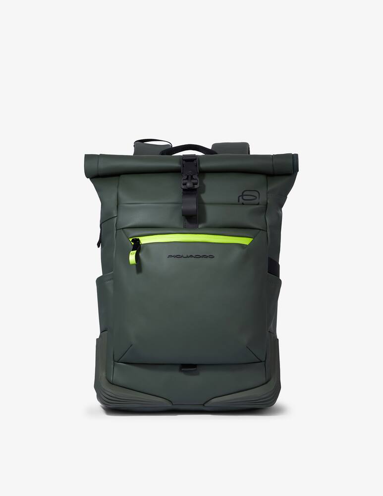 rinascente Piquadro Roll-Top Fabric Backpack
