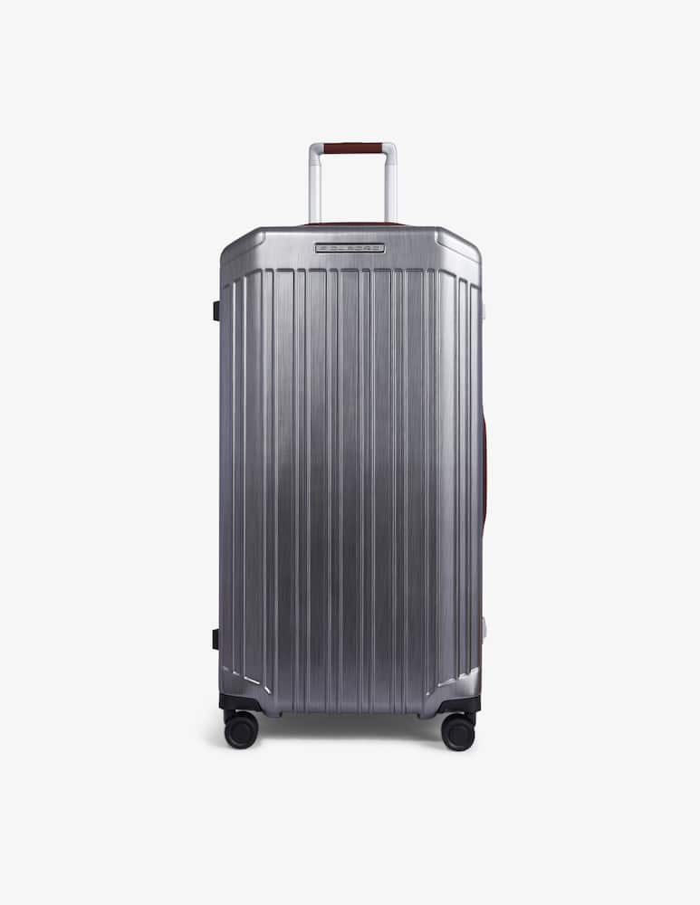 rinascente Piquadro Trunk 4 Wheels In Polycarbonate And Leather