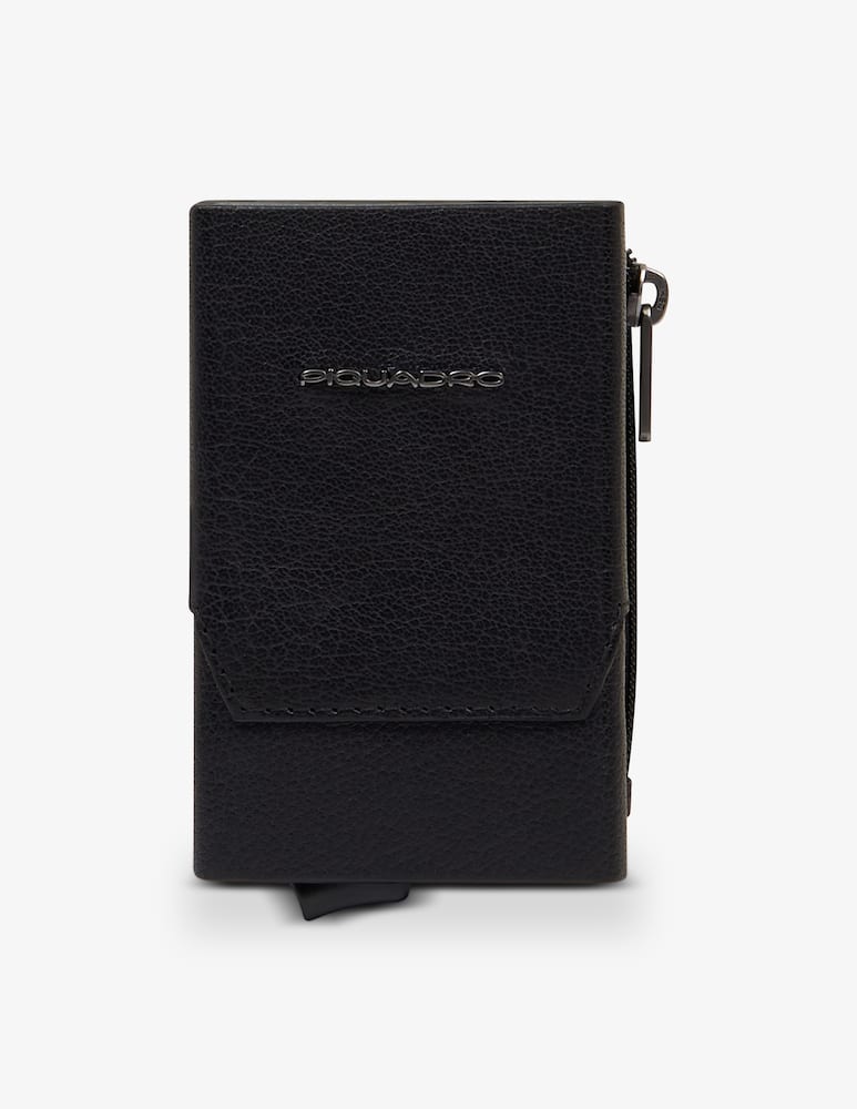 rinascente Piquadro S141 Leather Wallet With Credit Card Holder