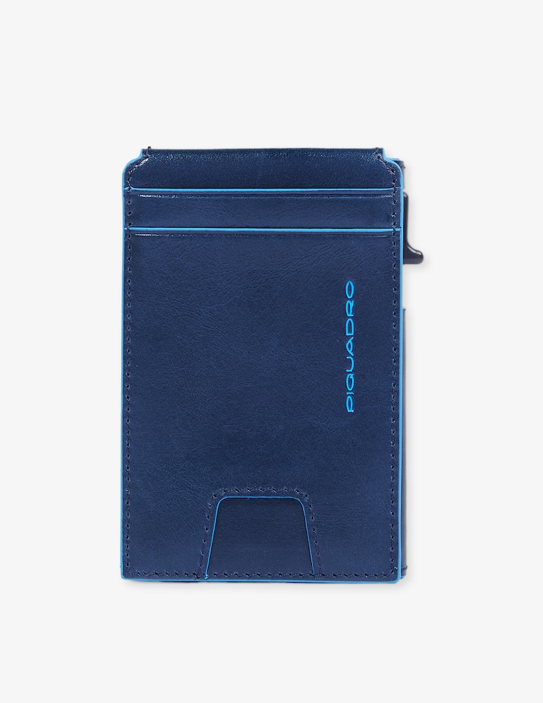 rinascente Piquadro Leather Credit Card Holder