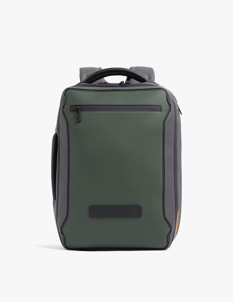 rinascente Piquadro Easyjet Backpack With Expansion Panel In Rubberized Fabric