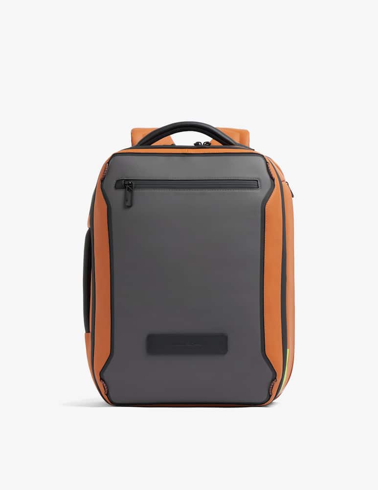 rinascente Piquadro Easyjet Backpack With Expansion Panel In Rubberized Fabric